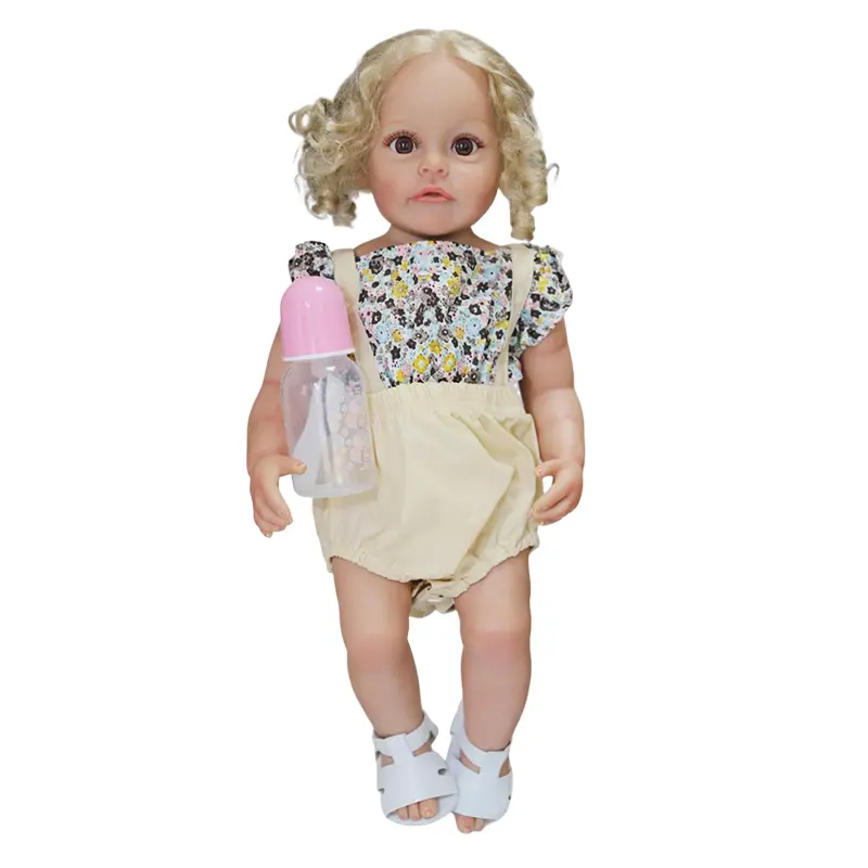 PVC Little Girl Simulation Doll Children's Toys Can Be Cu...